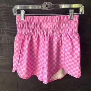 Pink Lily Pink Checkered Shorts Size Small